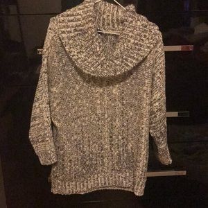 Sparkly black and white turtleneck